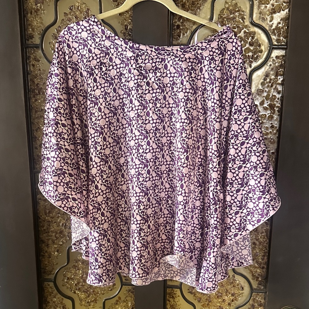 Purple Patterned Women's Top